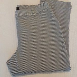 Talbots sear sucker blue stripe Signature fit 16W